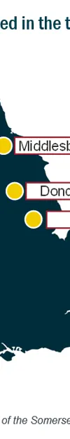 Burnley, Middlesbrough, Preston, Doncaster, Lincoln, Sedgemoor